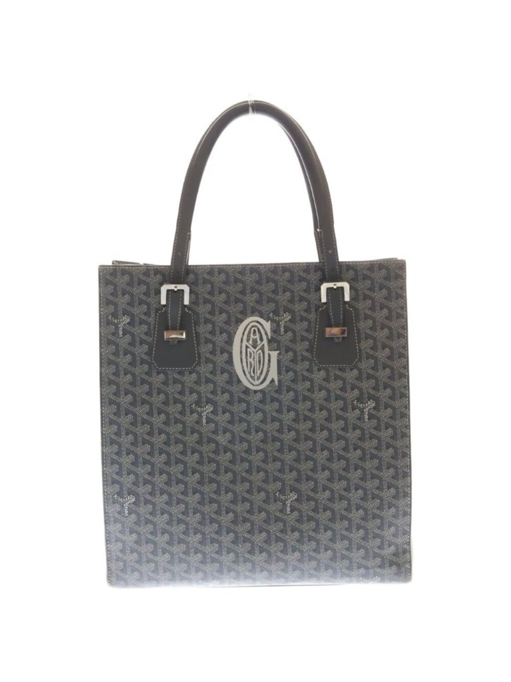 Goyard Como GM Di Canvas Hand Tote Gray